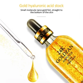 24K Gold Podstate Zmenšuje Póry dlhotrvajúcu Hydratáciu Originálne Kvapaliny Tvár Sérum Sérum na Tvár