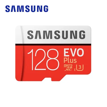 SAMSUNG Pamäťovú Kartu EVO Plus 128 gb kapacitou 100MB/s Micro SD TF C10 U3 UHS-I 4K UHD Flash Pamäť pre Smartphone, Tablet s Adaptérom