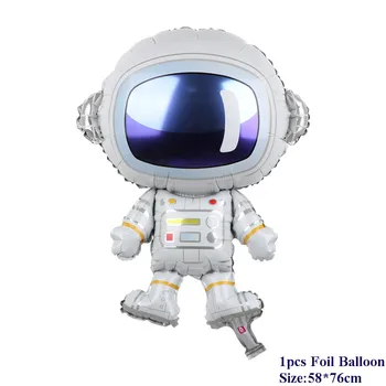 50pcs Cartoon Astronaut Balóny v Pohode Skúmanie Priestoru Hliníkovej Fólie Loptu Pre Dieťa Sprcha Narodeninovej Party Dekorácie Deti Balón