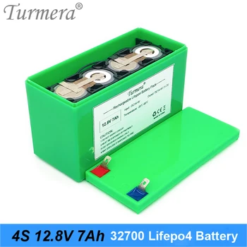 Turmera 12.8 V 7Ah 32700 4S1P Lifepo4 Batérie s 4S 40A BMS Vyvážené pre Elektrické Lode a Neprerušené Napájanie 12V