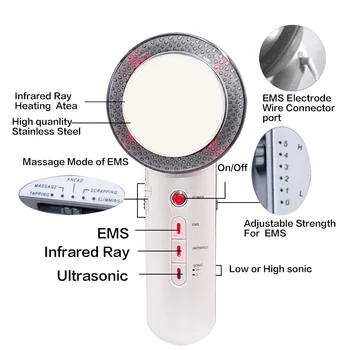 3 v 1 Ultrazvukové Kavitácie Krásy Stroj S Anti-Celulitída Krém EMS Infračervené Ultrazvuk Telo, prípravkov na Chudnutie, Masér Fat Burner