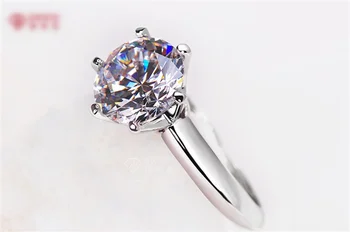 95% OFF! S Certifikát Solitaire Krúžok 2.0 ct Zirconia Diamantový Prsteň Pôvodné 925 Sterling Silver Ring Svadobné Šperky pre Ženy