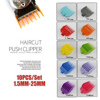 Univerzálny 3-25 mm Hair Clipper Hrebene Sprievodca Kit, Multi-farebné Plastové Zastrihávač Chĺpkov Stráže Prílohy Vlasy Salon Nástroje