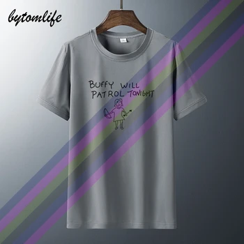 Buffy, Premožiteľka Upírov Buffy Bude Hliadky Dnes Unisex TV Show Tees Televízie Topy Bežné T-shirts Zábavné Oblečenie tričká (424)