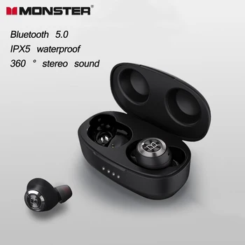 Monster Achieve100 TWS Pravda, Bezdrôtová Bluetooth Slúchadlá In-ear Mini Športové Bežecké Dlhá výdrž Batérie, Zníženie Hluku Headset
