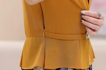 2021 Nové Strednom veku Letné Šaty Elegantné Falošné Dvoch-dielny Strany Kvetinový Šifón Šaty Retro Slim Plus Veľkosť 5XL Ženy Šaty x724