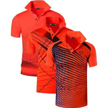 Jeansian 3 Pack pánske Športové Tričko Polo Shirts POLOŠTE Poloshirts Golf, Tenis, Bedminton Dry Fit Krátky Rukáv LSL195 PackB