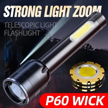 25000LM Super Svetlé P60 LED Baterka Camping Svetlo 5Modes Nabíjacie Taktické Pochodeň Zoom Bicyklov Svetla Na Dobrodružstvo Výlet