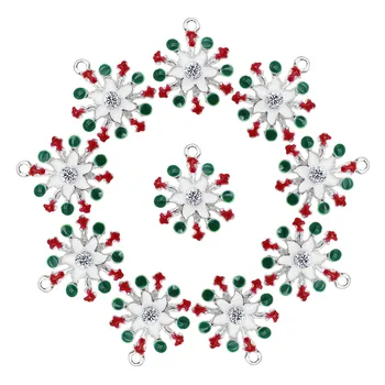 12pcs Farebné Snowflake Veselé Vianoce Prívesok, Šperky, Doplnky, Ručne vyrábané Náušnice, Náhrdelník Vianočné Kúzlo Pre Brošňa Stud