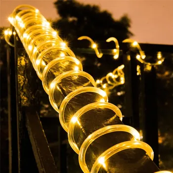 Vonkajšie Nepremokavé Lano Svetlá 10M Trubky Medené Drôty LED Víla Svetlo pre Záhrada, Terasa, Vianočný Večierok Dekoroch 8 Režimov String Svetlo