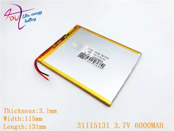 3,7 V 31115131 30150130 6000mah Polymér lithiumion Batéria S Vysokou Kvalitou Li-ion Tablet pc batérie Pre tablet PC