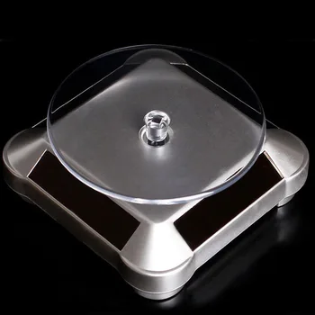 Solárne Predviesť 360 Automatické Otáčanie Gramofónu Šperky Organizátor Náhrdelník Náramok Pozerať na Displej Telefónu Stojan SEC88