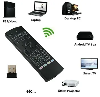 MX3 podsvietenie Hlas Vzduchu, Myši, klávesnice, ruský anglický 5 IČ Vzdelávania tlačidlá pre Android Smart TV Box pc PK G30 G30s Diaľkové Ovládanie