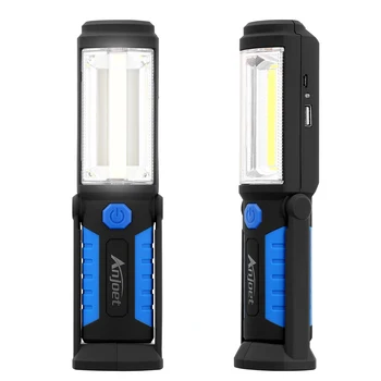 USB Nabíjateľné COB LED Baterka KLASU svetelné pásy +1LED Pochodeň Práce Ručné svietidlo Magnetické Nepremokavé Núdzové Camping Svetlo