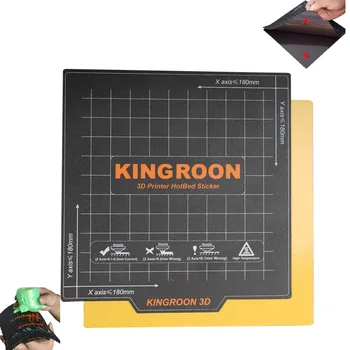 MEGA 2SETS 180*180 mm HotBed Magnetických Nálepiek 2Layers Tlač Odstránenie Pružný Povrch pre 3D Tlačiarne Platformu KingRoon Stavať KP3S