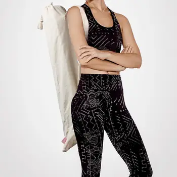 Bavlnená Posteľná Bielizeň Yoga Mat Pokrytie Skladovanie Taška Na Bežné Cvičenie, Fitness Dopravcu Praktické Prenosné, Prípade S Ramene Telocvični