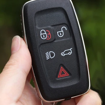 OkeyTech na Land Rover Discovery 4 Sport Freelander Kľúča Vozidla Shell Smart Remote Fob Kryt Prípade, 5 Tlačidlo Keyless Entry Accessorie