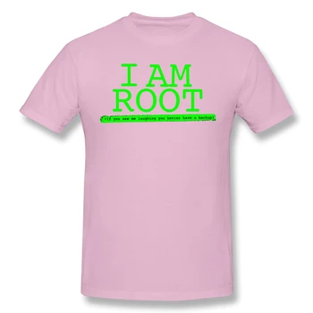 Linux som Koreň T-Shirt Mužov Tees O Krku, Bavlna linux operačného systému Počítača Geek, Oblečenie pre Humor T Tričko