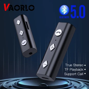 VAORLO Bluetooth 5.0 Audio Prijímač Stereo Hudby Bezdrôtový Adaptér 3,5 MM AUX TF Konektor Mini Prenosný Pre Xiao do Auta pre Slúchadlá