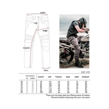 Oteruvzdorné a drop-odolný zamatové nohavice na Motocykel koni džínsy rušeň s 4 Podložky chrániče