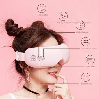 Bluetooth Smart Vibrácií Oko Masér Starostlivosť O Oči Hot Kompresie Misic Skladacia Starostlivosť O Oči Masér