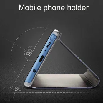Flip Kožený Kryt Pre telefón Huawei p20 p20pro p20lite Smart Mirror Mobilný telefón Prípade módne telefón držiak na stojan príslušenstvo taška