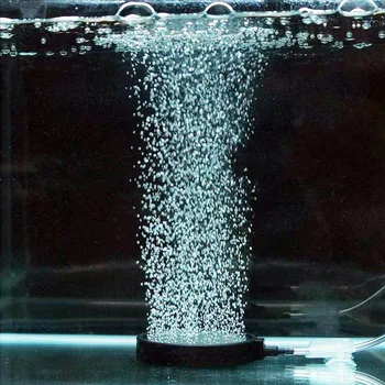 Disk spekaných carborundum Polkruhu Tmavo Šedá Minerálne Bubliny Vzduchu Kameň Akvárium Kyslíka doska príslušenstvo