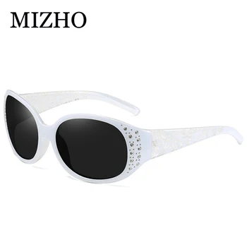 MIZHO 2020 Plastové Polaroid UV400 Okuliare Ženy, Luxusné Značky Sexy Crystal Módne Dámy Retro Okuliarov Polarizované Jazdy Oválne