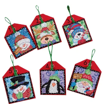 Vianočné ozdoby pre domácich KUTILOV, Cross Stitch Vianočné maľovanie Diamond Vyšívanie Vzorov kamienkami 10