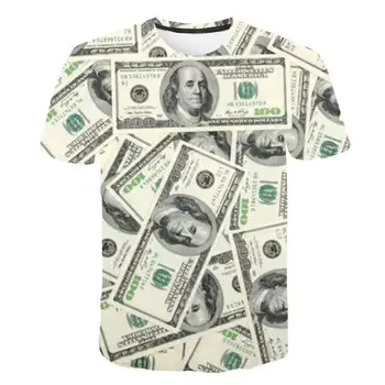 Telocvičňa Dolár T-shirt pánske peniaze T-shirt Gotický 3d funny T-shirt hip-hop T-shirt pohode T-shirt pánske oblečenie 2019 nové letné tričko