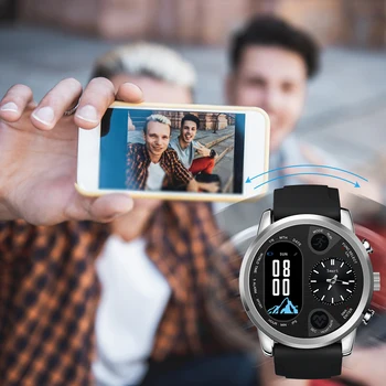 Duálne Zobrazovanie T3 Smart Hodinky Mužov, Vodotesný IP68 Srdcovej frekvencie, Krvného Tlaku Správy Push Smartwatch pre Android iOS apple hodinky