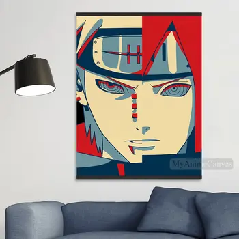 Anime Naruto Bolesť Nagato drevený Rám Plátno Dekorácie výtlačky Pre deti Obývacia Izba Magnetické Zarámované Domova maľovanie