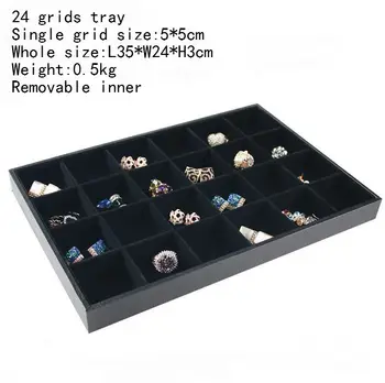 Hot Predaj PU Rám Velvet Šperky Organizér na Šperky Zobraziť Krúžok Box Náhrdelníky Náušnice Držiteľ Rôzne Modely pre Možnosť
