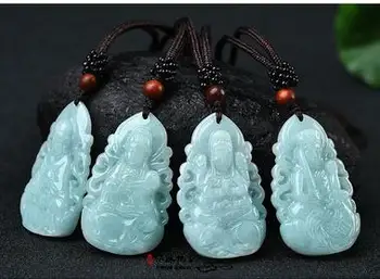 Ultra-nízka cena prírodné Barmskej kameň prívesok náhrdelník zverokruhu bódhisattva amulet prívesok mužov a ženy, šperky, šperky JADES
