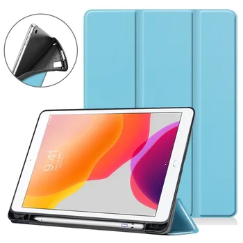 Prenosný Tablet, Stojan, puzdro Pre iPad 10.2 Vzduchu 3 Pro 10.5 Prípade 2019 Pevné Kožené Shockproof Ochranné puzdro S Ceruzkou Držiteľ