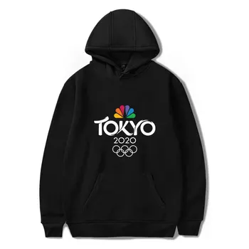 Tokio Olympijské Hry Muži Ženy Hoodies Mikina Harajuku Vytlačené Voľné Topy Teplé List Vzor Móda Jeseň Zima Pulóvre