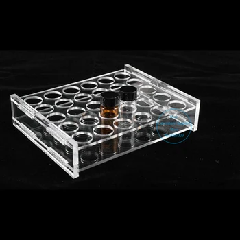 1pcs Jasné Organického skla 3ml do 60ml vzorky držiak na fľašu plexiskla Chromatografickej vzorky fľaša Stojan Pre Školské Laboratória