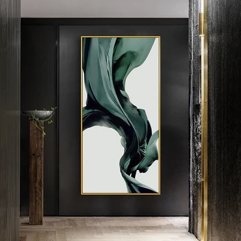 Ručne maľované olejomaľba Abstraktné Vertikálna Verzia Svetlo Vstupnej Chodby Pre Luxusné Obrazy Prudko Villa Pozadie D