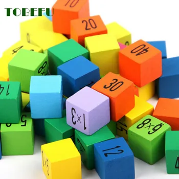 TOBEFU Montessori Vzdelávacích Drevené Hračky pre Deti, Hračky pre deti 99 Násobenie Tabuľka Matematika Aritmetický Učebných Pomôcok pre Deti