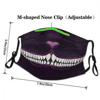 Vtipné Cheshire Cat Umývateľný Úst Tvár Masku Mužov Anime, Manga Anti Haze Prachotesný Maska, Ochranný Kryt Respirátor