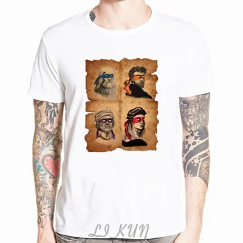 Veda Korytnačky T-shirt Mužov Mutant Ninja Krátky Rukáv Humor Tee Tričko okolo Krku Zábavné Topy Vytlačené Graphic T Shirt Deti Tshirt