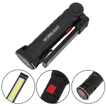 Prenosné 5 Režime KLASU Baterka Pochodeň USB Nabíjateľné LED Pracovné Svetlo Magnetické KLASU Háčik na Zavesenie Svietidla Svietidlo Pre Outdoor Camping