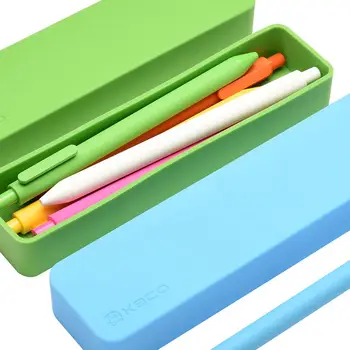 KACO kniha zdroj mäkké silikónové puzdro na ceruzku, študent papiernictvo peračník tvorivé candy farby, ceruzka prípad farebná ceruzka prípad