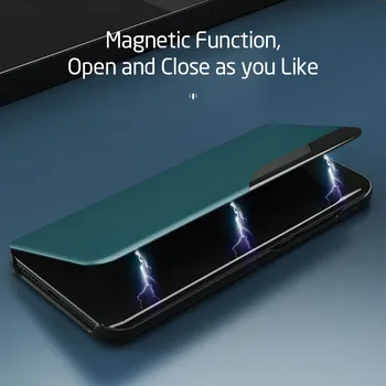 Tri generácie Smart View obal Pre Samsung Galaxy A42 5G 6.6