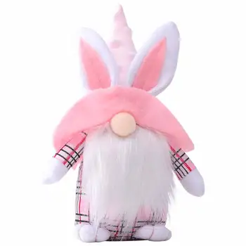 Veľkonočné Ružová Ucho Bunny Anonymný Trpaslík Gnome Bábika Víly Bábika Výzdoba Rodinných Domov Vianočné Party Dekorácie, detské Hračky