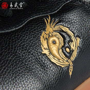 Yiwutang Tai chi topánky Wushu bojové umenie Čínskej kung-fu topánky pre mužov a ženy, Mäkké kožené topánky Taiji