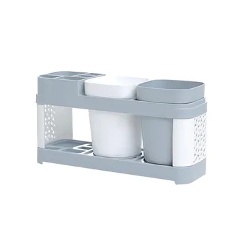 Zubná kefka držiak kefky pohár nastaviť kúpeľňa kefka stojan jednoduchý, kúpeľňa umývanie úložný stojan L0412