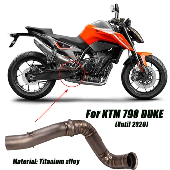 Pre KTM 790 Duke Do roku 2020 Vymazať Mačka Uprostred Prepojenie Potrubia Motocykel Výfukových Pripojenie Rúrok zliatiny Titánu Systém