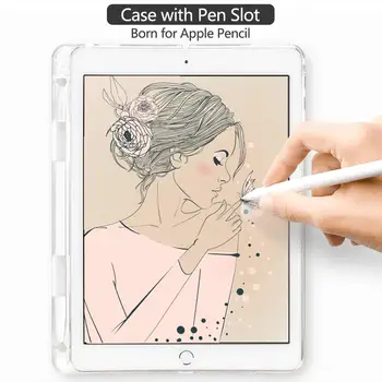 Daisy Pre iPad Pro 12 9 2020 Funda S Perom Slot pre Prípad Tabletu Jasné, Mäkké Kryty iPad 7. Generácie iPad Vzduchu 1 2 Prípad Mini 1 2 3