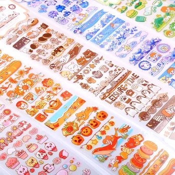 16PCS/VEĽA akvarel kreslený seriál papiernictvo nálepky Creative decoration DIY zdieľané oblečenie pásky PET nálepky